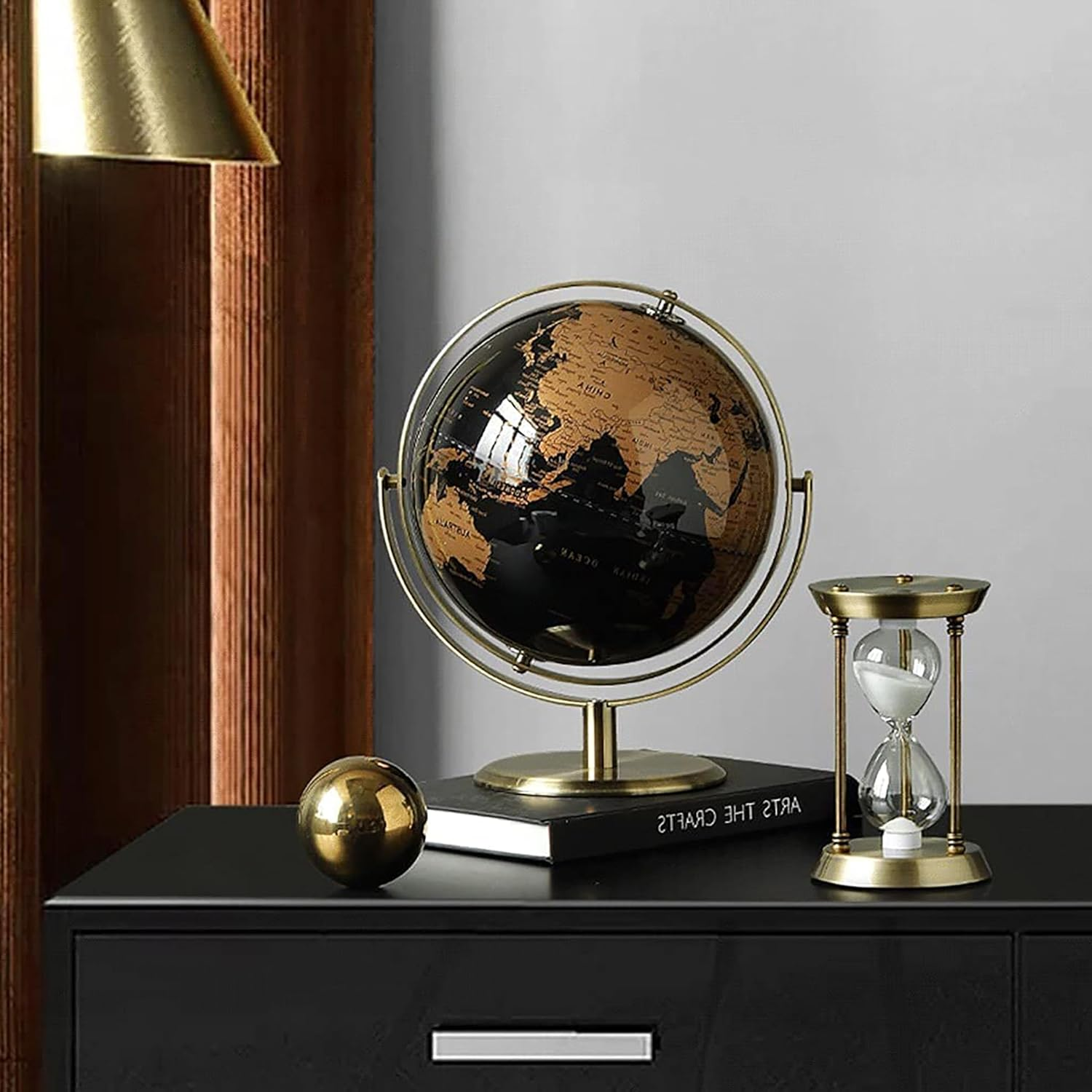 Luxurious Rotating World Globe with Stand&ndash;27Cm Desk Decorative for Home, Office, and Educational Use, 720&deg;Spinning for Geography Enthusiasts and Modern D&eacute;cor Lovers image number 4