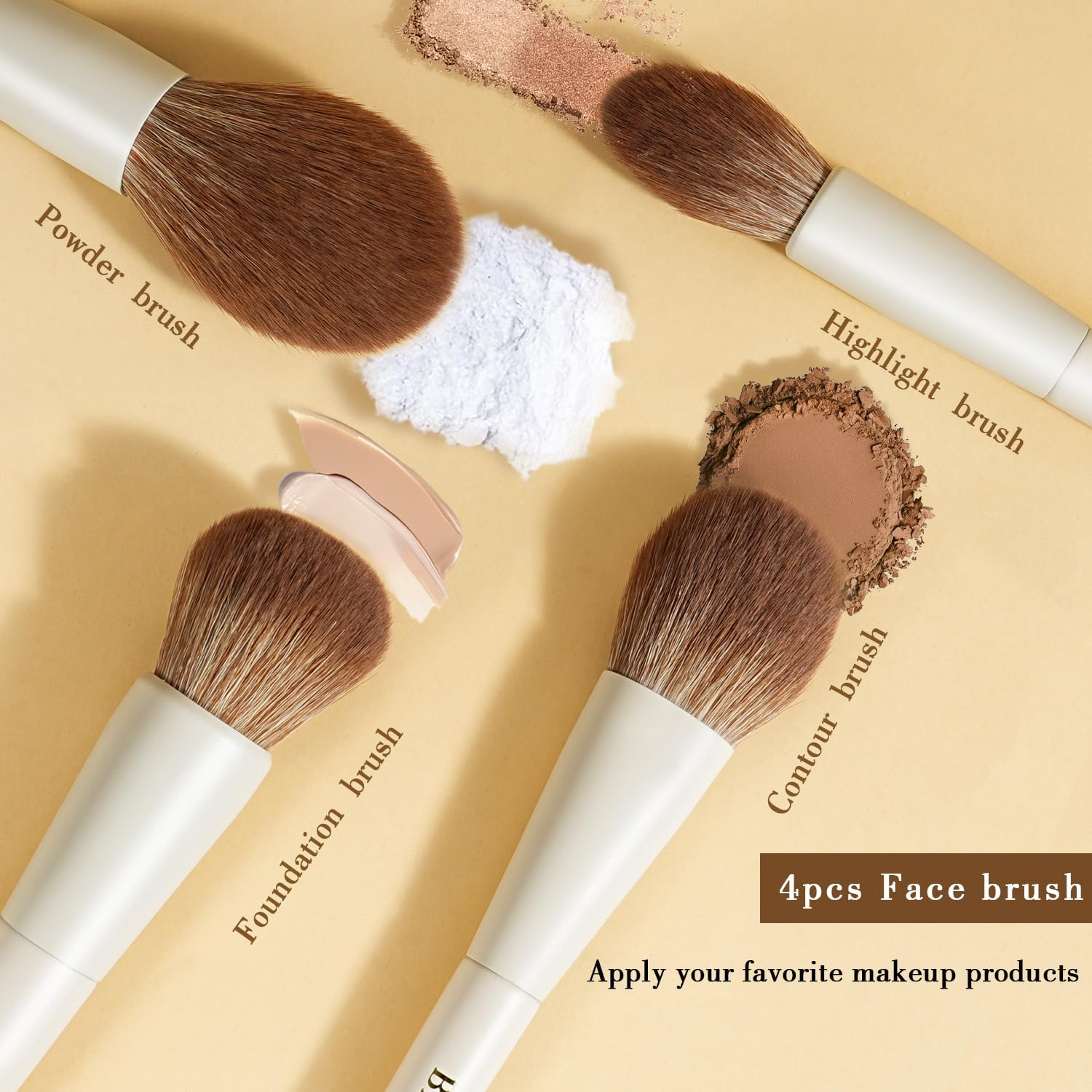 BEILI Makeup Brushes 15 Pieces Professional Makeup Brushes Premium Plastic Makeup Brush Set for Contour Concealer Foundation Eyeshadow Blending Liner Powder Blush image number 5