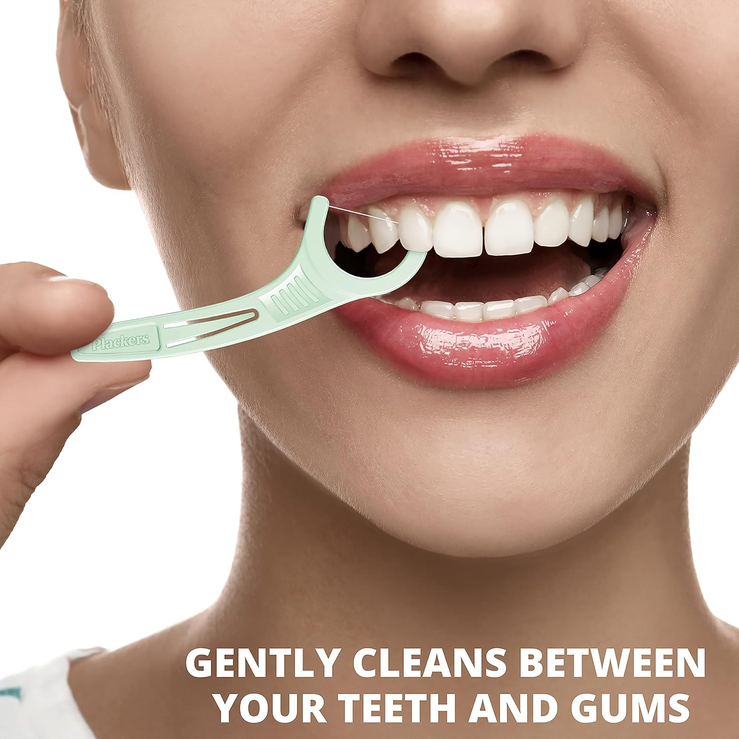 Plackers Micro Mint Dental Floss Picks, Made with Super Tuffloss&reg;, Protected Fold Away Pick, Easy to Use, Cool Mint, Green, Individually Wrapped, 500 Count image number 6