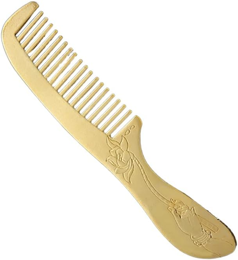 ARFUKA Hair Comb Hair Dressing Comb Brass Detangling Hair Comb No Handle Detangler Comb Styling Shampoo Comb image number 6