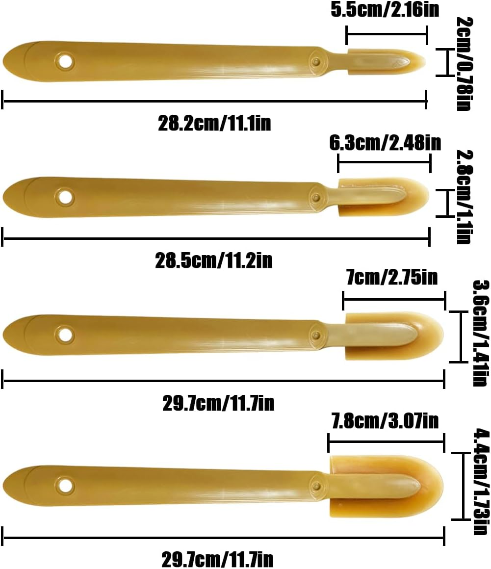 NILLOS Caulk Finishing Tool, 4 PCS Grout Sealant Caulking Smoothing Tool for Kitchen, Bathroom, Window (Multiple Shapes) image number 4