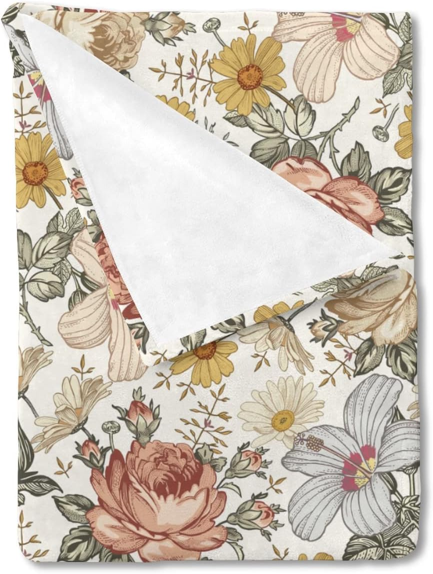 Hawskgfub Baby Toddler Boy Girl Highland Cow Eucalyptus Leaves Neutral Blanket Gift, Nursery Farm Animal Flannel Fleece Swaddling Blankets, Western Yak Soft Newborn Baby Shower Kids Crib Bedding 30X40