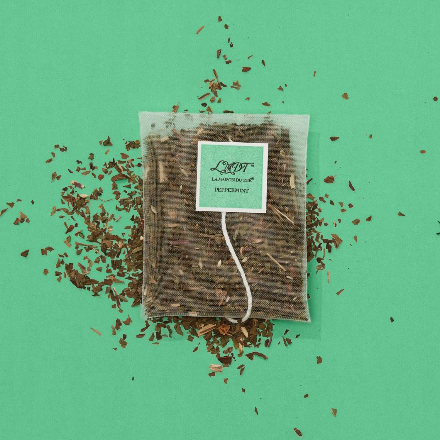 LMDT French Handcrafted Peppermint Tea. Enveloped Teabags, 100 Count image number 1