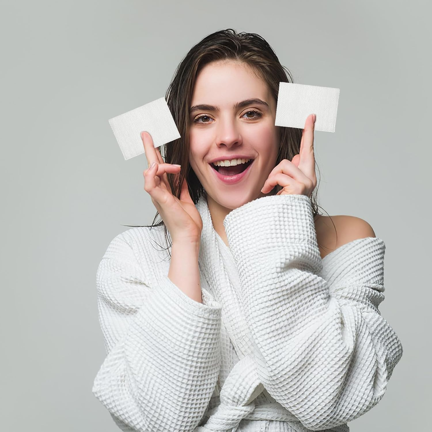 SEWACC 2 Packs Stretchable Cotton Pads 200Pcs per Pack Facial Cotton Squares for Makeup Removal and Skincare Routine Suitable for Skin Types image number 6