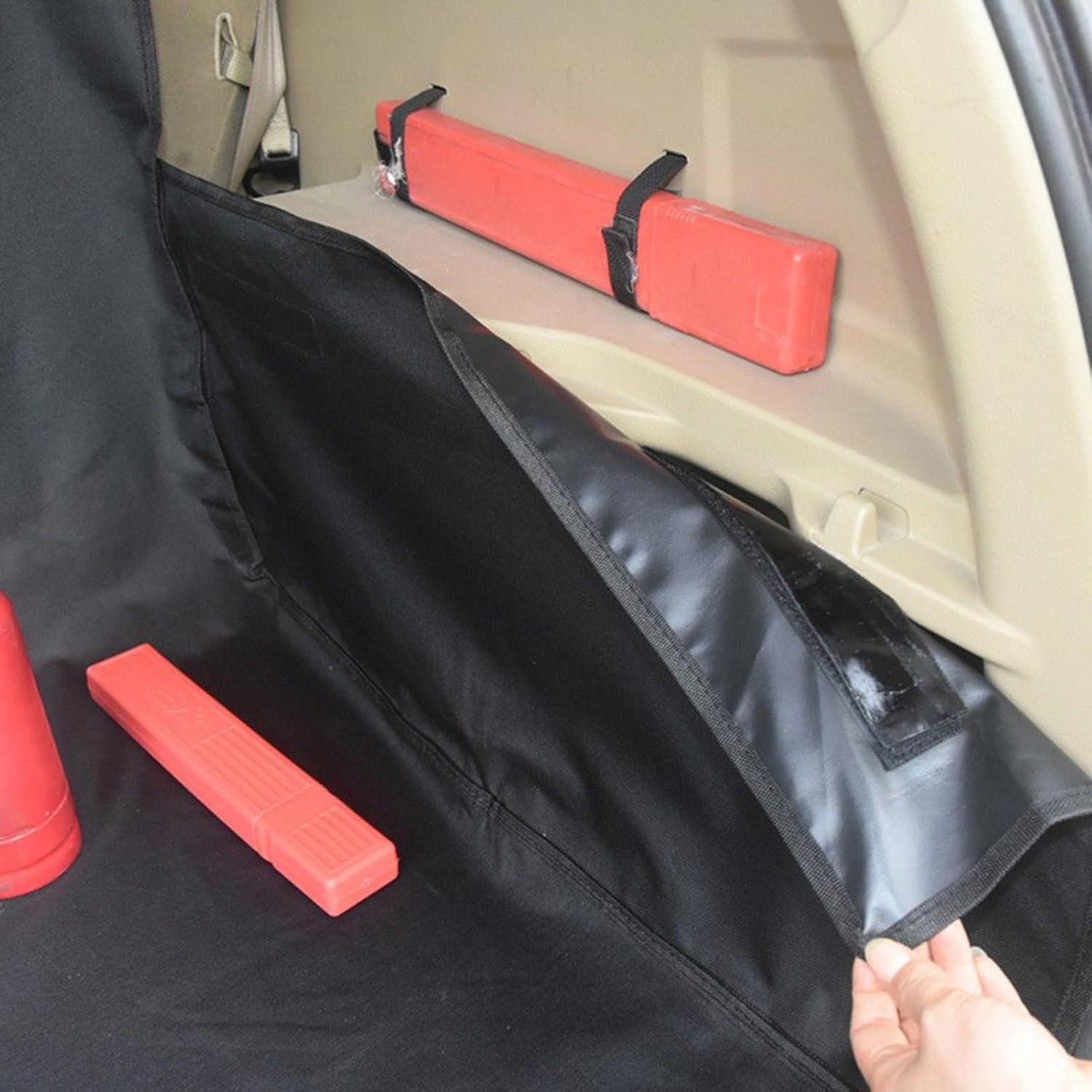 Aceirropy Car Dog Mat,Dog Cover Car Seat Protector - Non-Slip Dustproof Pad Protector with Storage for Truck Provide Comfort Prevent Scratches Adventures Vehicle Long Trips Easy Cleaning Backseat