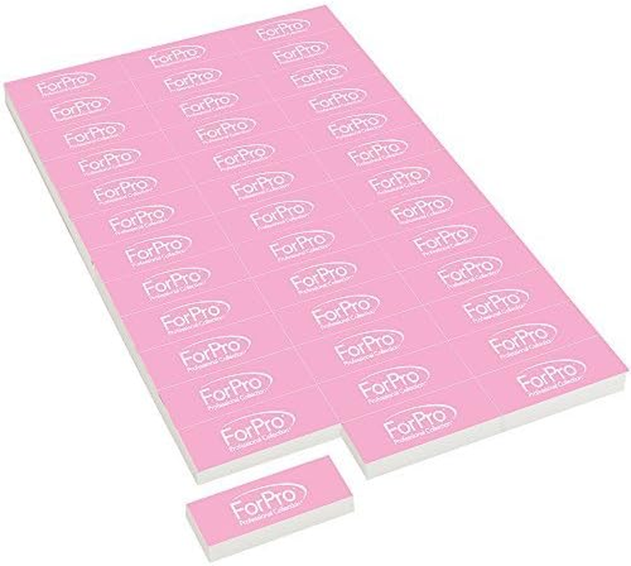 Forpro Sparkle Mini Buffer Sheet, Pre-Cut, Double-Sided Manicure & Pedicure Nail Buffers, Pink 400/White 4000 Grit, 39-Count image number 1