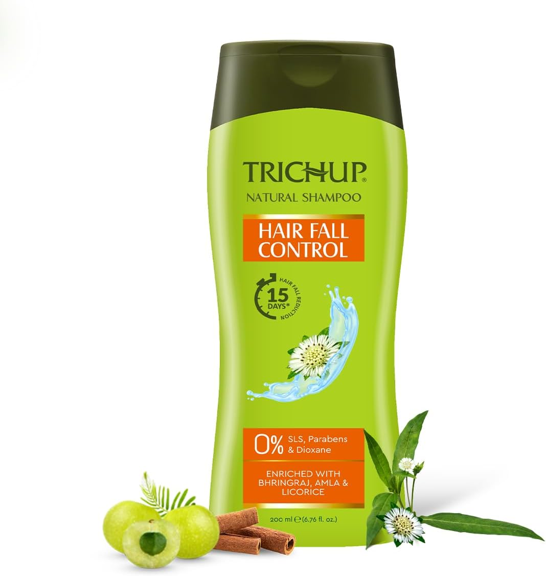 Trichup Hair Fall Control Herbal Hair Shampoo (200 Ml X 4) (Pack of 4) image number 2