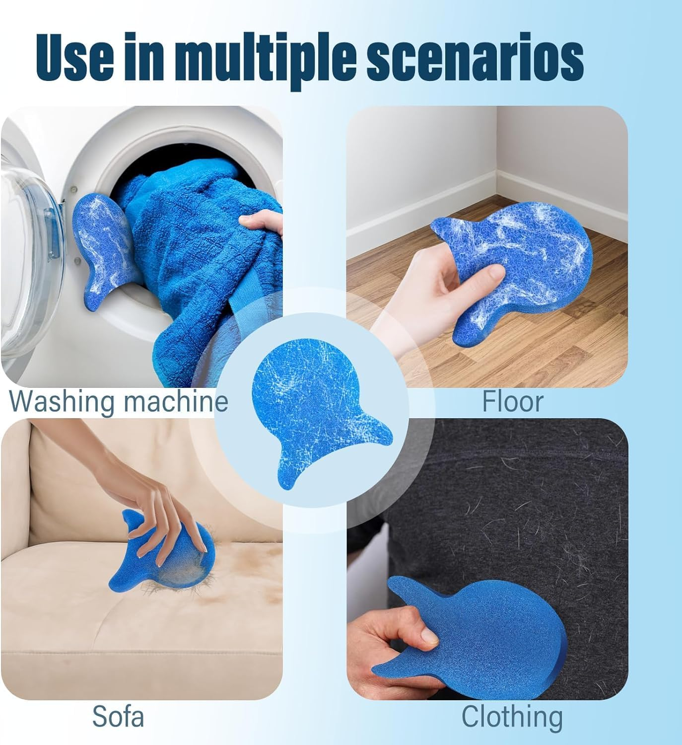 5PCS Pet Hair Remover Balls for Washing Machine, Reusable Pet Hair Remover for Laundry, Dog & Cat Hair Remover for Washing Machine and Dryer, Wet and Dry Use- Hair Laundry, Clothes, Bedding image number 5