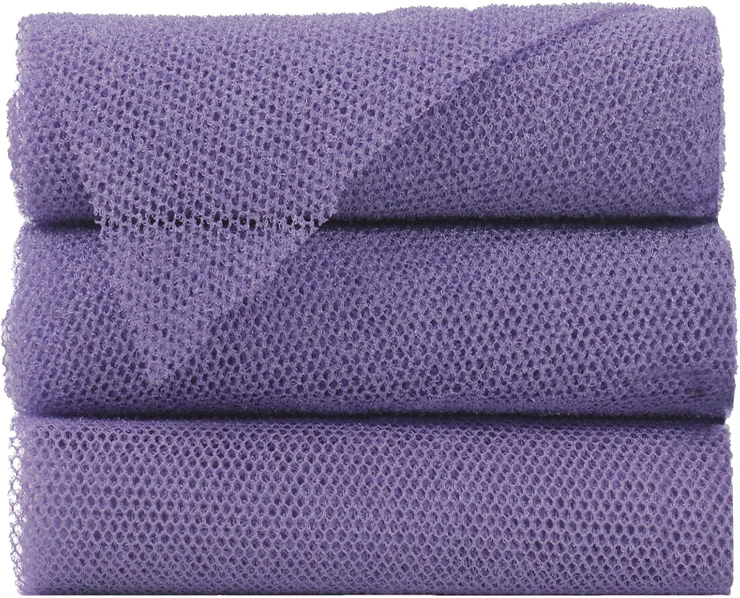 3 Pcs African Net Sponge Authentic，Body Scrubber, Body Exfoliator, Body Scrubber Net for Back Skin Smoother (Black, White, Blue) - Blue image number 5