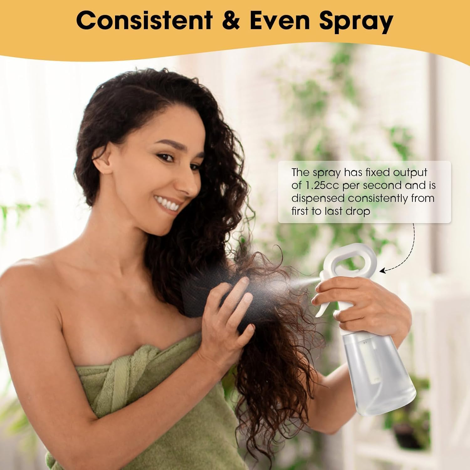 2Pcs Fine Continuous Spray Bottle,Hair Spray Misting Bottle,Fine Mist Spray Bottle,Hair Water Spray Bottle,Continuous Mister Water Spray Bottle,Fine Mist Spray Bottle Water Mister Spray Bottle,300Ml image number 6