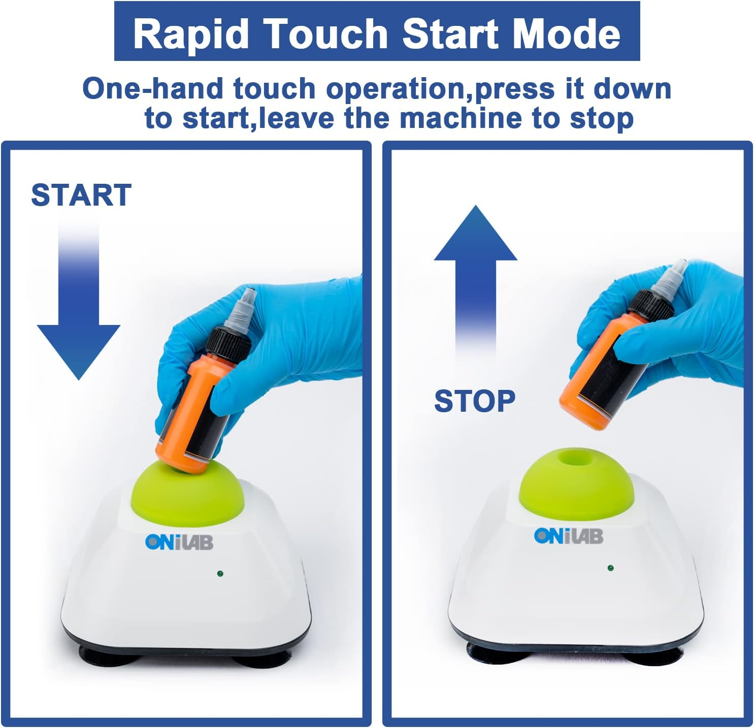 Onilab Lab Vortexer with Sturdy Aluminum Cast Base，Mini Vortex Mixer with Touch Function, Lab Mixing, Nail Polish, Eyelash Adhesives and Acrylic Paints Mixing, 120Pcs 7/32In Mixing Balls&hellip; - Pink image number 6