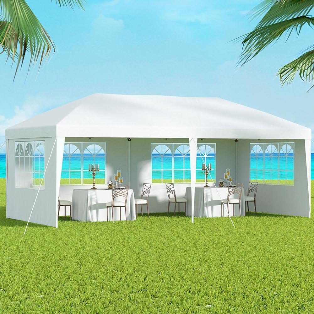 Instahut Gazebo Pop up Marquee 3X6M Wedding Party Outdoor Camping Canopy White image number 3