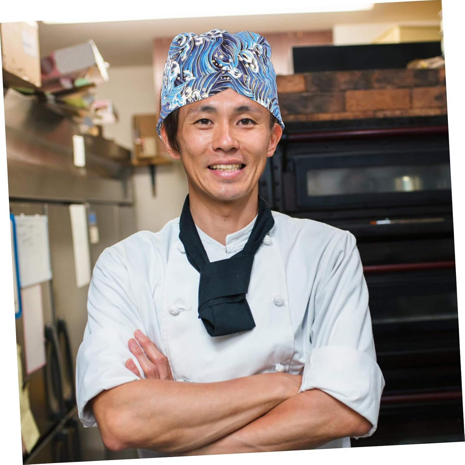 MERRYHAPY Kitchen Work Hat Chef Hat Breathable Fabric for Waiter Service for Restaurant for Kitchen Dining image number 2