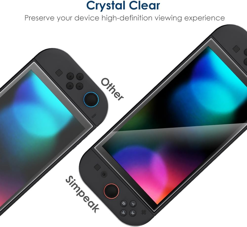 Simpeak 2-Pack Screen Protector Compatible with Switch 2 8-Inch 2025, Tempered Glass Screen Film Guard Compatible with Switch 2 [9H Hard] [Anti-Fingerprint] [Bubble Free] image number 5