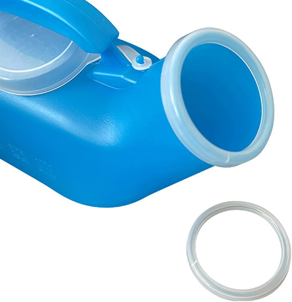 Men'S Portable Urinal with Lid 1200Ml Plastic Urine Bottle for Elderly Car Use Graduated Design No Spill Odorless Easy to Grip Lightweight Durable Nighttime Relief Urinals for Men Pee Bottle(Blue) image number 2