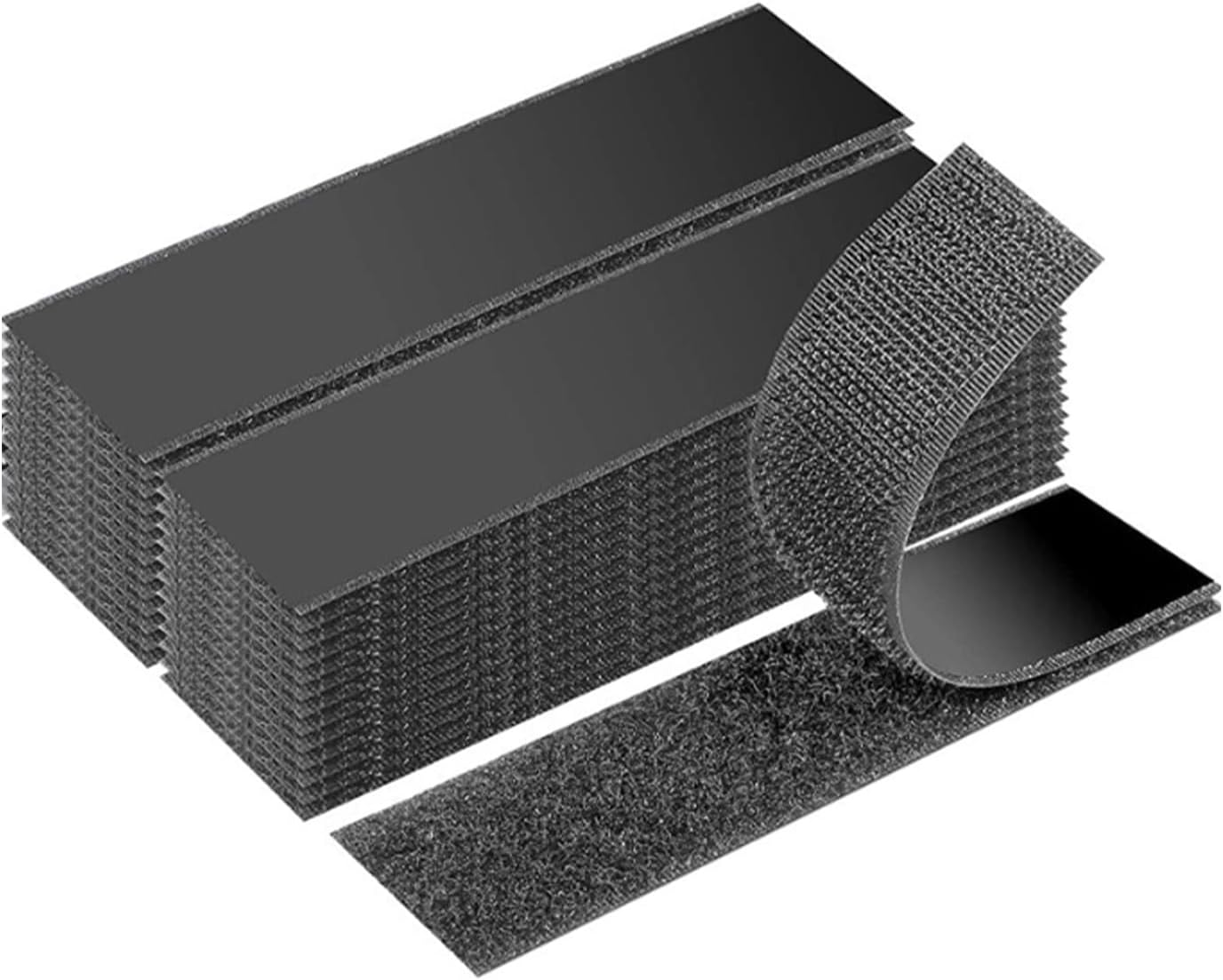 16 Pack Strong Velcro Tape，Velcro Strips，Multi-Purpose Hook Loop Fasteners for Home,Office & DIY Projects， Reusable & Durable Black（70Mm&times;16Mm） image number 2