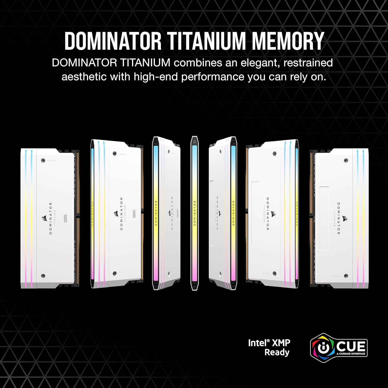 CORSAIR Dominator Titanium RGB DDR5 RAM 96GB (2X48Gb) DDR5 6400Mhz CL32 Intel XMP Icue Compatible Computer Memory - White (CMP96GX5M2B6400C32W) image number 1