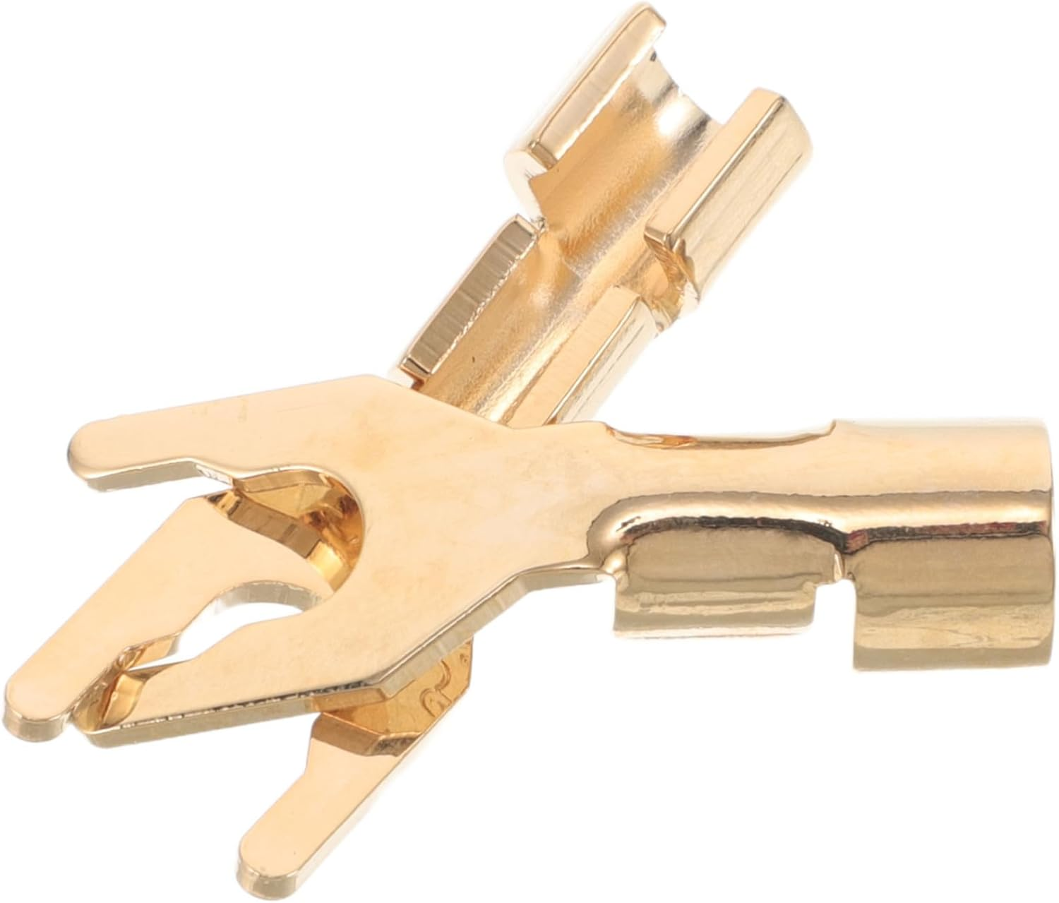 VANZACK 2Pcs Plated Speaker Spade Connectors for Amplifier Audio Hifi Banana Plug Y Fork Wire Terminals Fit for Home Theater and Recording Studio image number 1