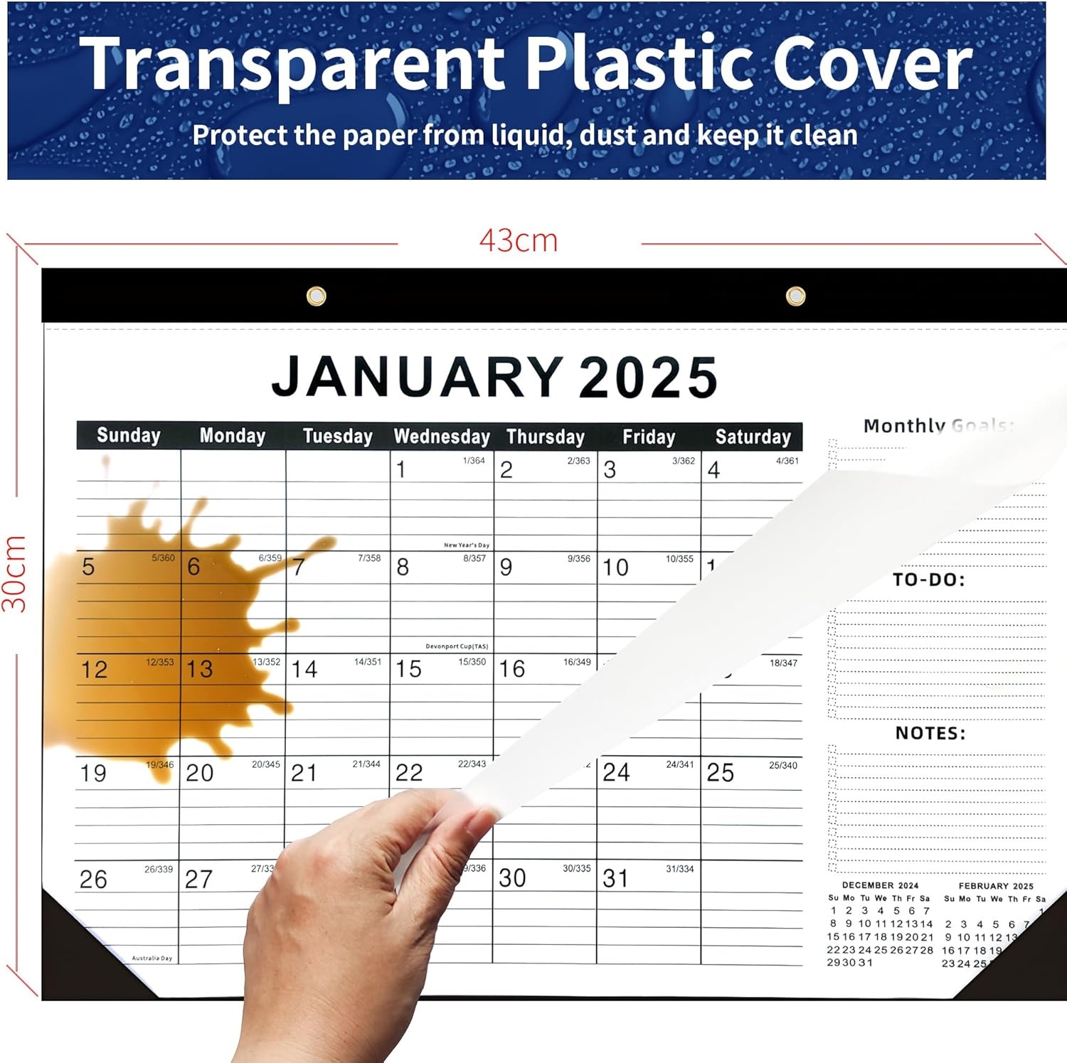 2025-2026 Large Wall Calendar, Wall Calendar 18 Months -January 2025-June 2026, Desk Calendars Planner 2026 with To-Do List,Thick Paper,Colored Stickers,2025 Desk Calendar 43 X 30 Cm Daily Plan Planning Use Home/Office image number 6