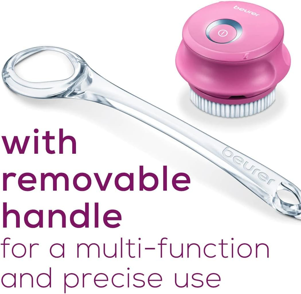 Beurer FC55 Body Scrubber, Electric Body Brush for Exfoliating and Massage, Waterproof Cleansing Brush for Showering, Cordless and Rechargeable, Spinning Skin Brush with 2 Attachments image number 2