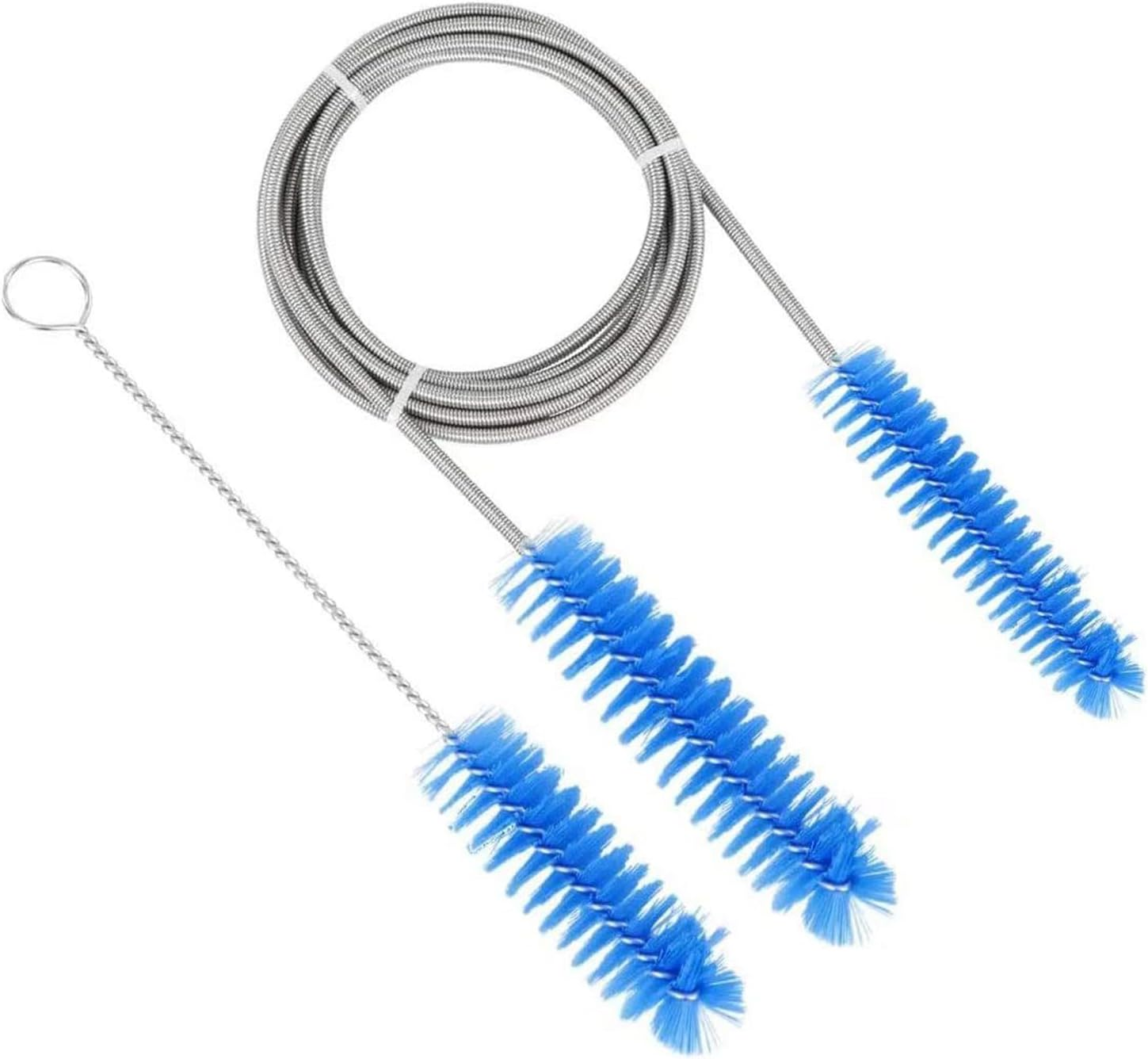 Universal CPAP Tube and Mask Cleaning Brush - Stainless Steel Cleaner for CPAP Hoses and Mask - Wire Bristle Solution - Portable, Flexible and to Easily Clean Standard Tubing Kit (Blue) image number 1