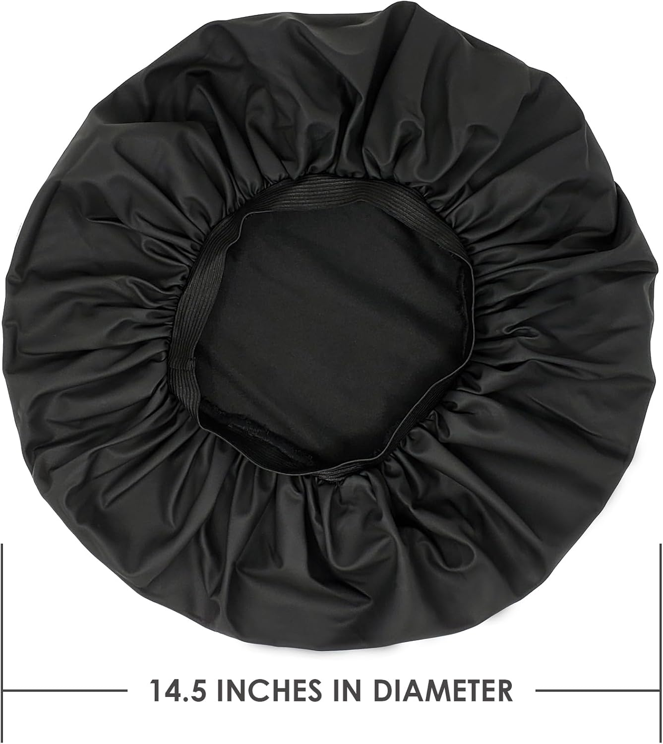 Reusable Oil Proof Nightcap, Protective Hair Bonnet and Shower Cap, Leakproof, Oilproof, and Waterproof, Black, Now 2 Sizes! image number 2
