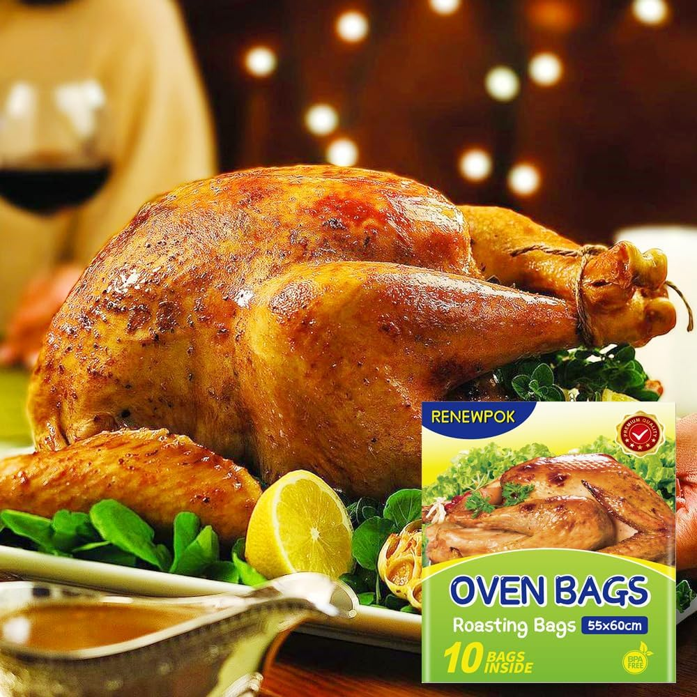 Turkey Oven Bags for Perfect Roasting - 21.7&rsquo;&rsquo; X 23.6&rsquo;&rsquo;, Large Size Turkey Cooking Bags for Oven, Locks in Juices for Flavorful Turkey (1) image number 4