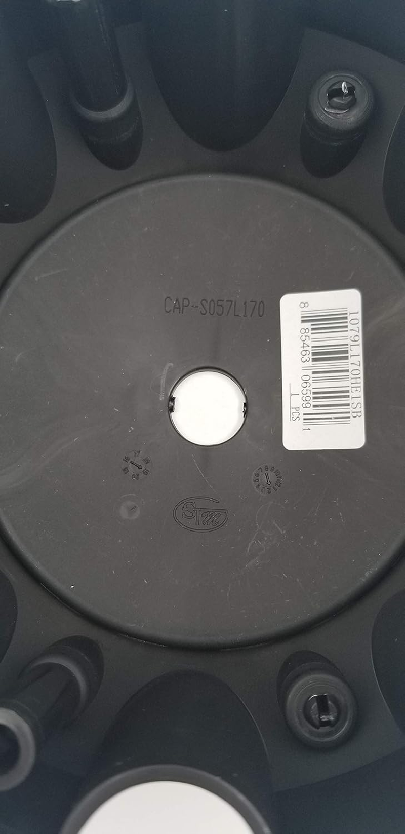 Helo Wheels 1079L170HE1SB S057L170 (MB) CAP-S057L170 Satin Black Center Cap image number 1