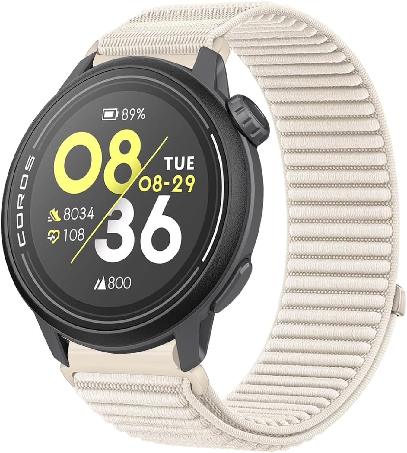 GIOPUEY Strap Compatible with Coros Pace 3, Nylon Replacement Outdoor Sport Loop Watch Strap, Braided Bracelet Strap Band