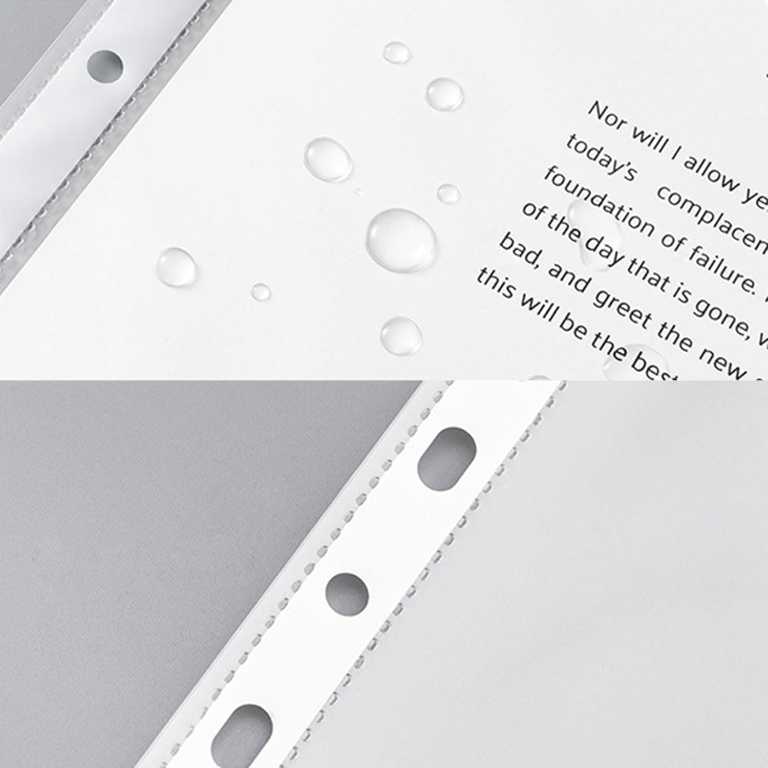 A4 Sheet Protectors, Clear 100X Refillable Loose Leaf Sheets Fit All 2,3 & 4 A4 Ring Binder - Available in Various Thicknesses, Perfect for Customizing Your Binder (100Pcs 6C) image number 1