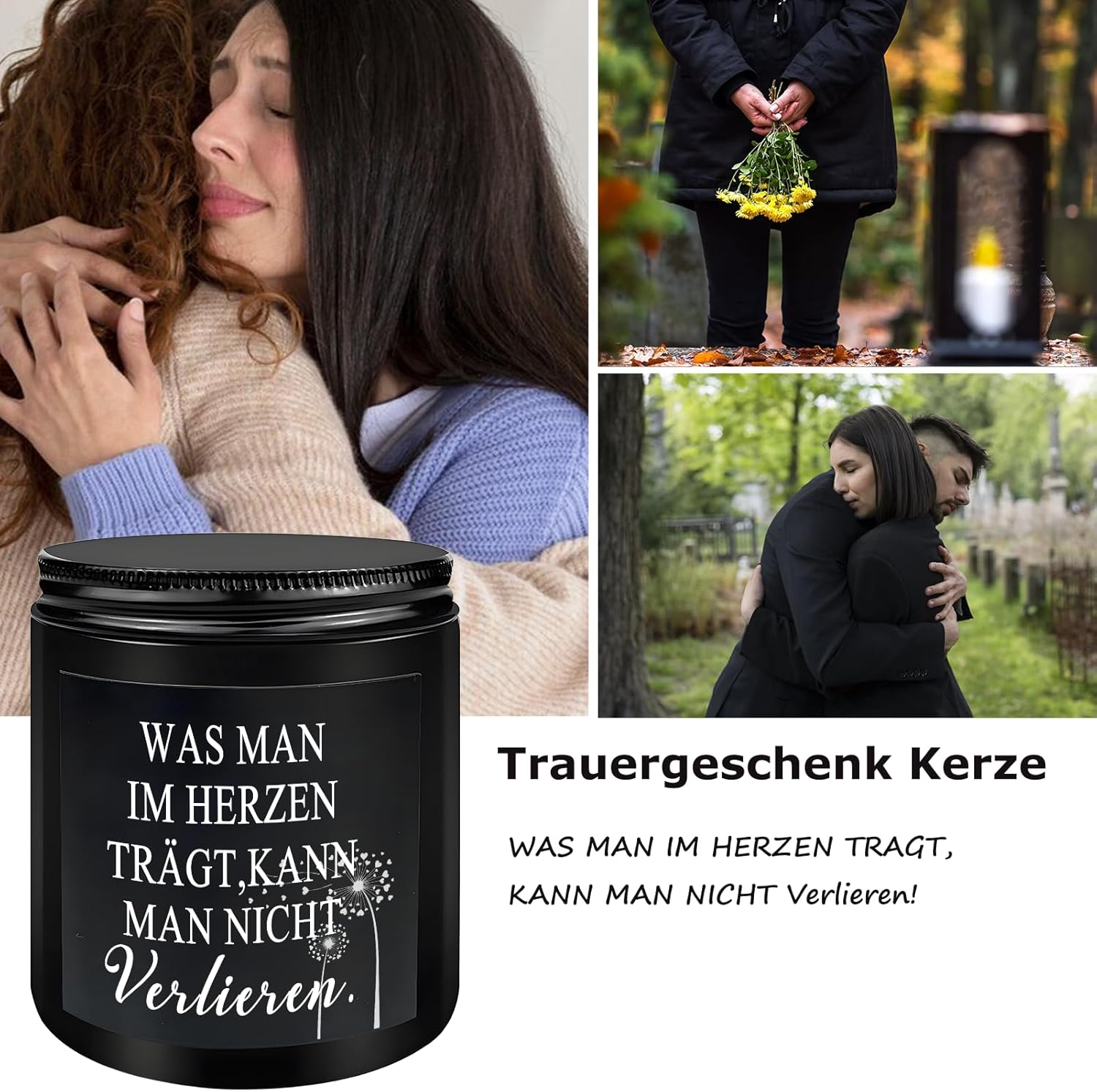 Funeral Gift, Funeral Candle with Saying, Comfort Gifts for Deceased Favourite Person, Commemorative Candle for Deceased, Consolation Gift with Grave Candles image number 5