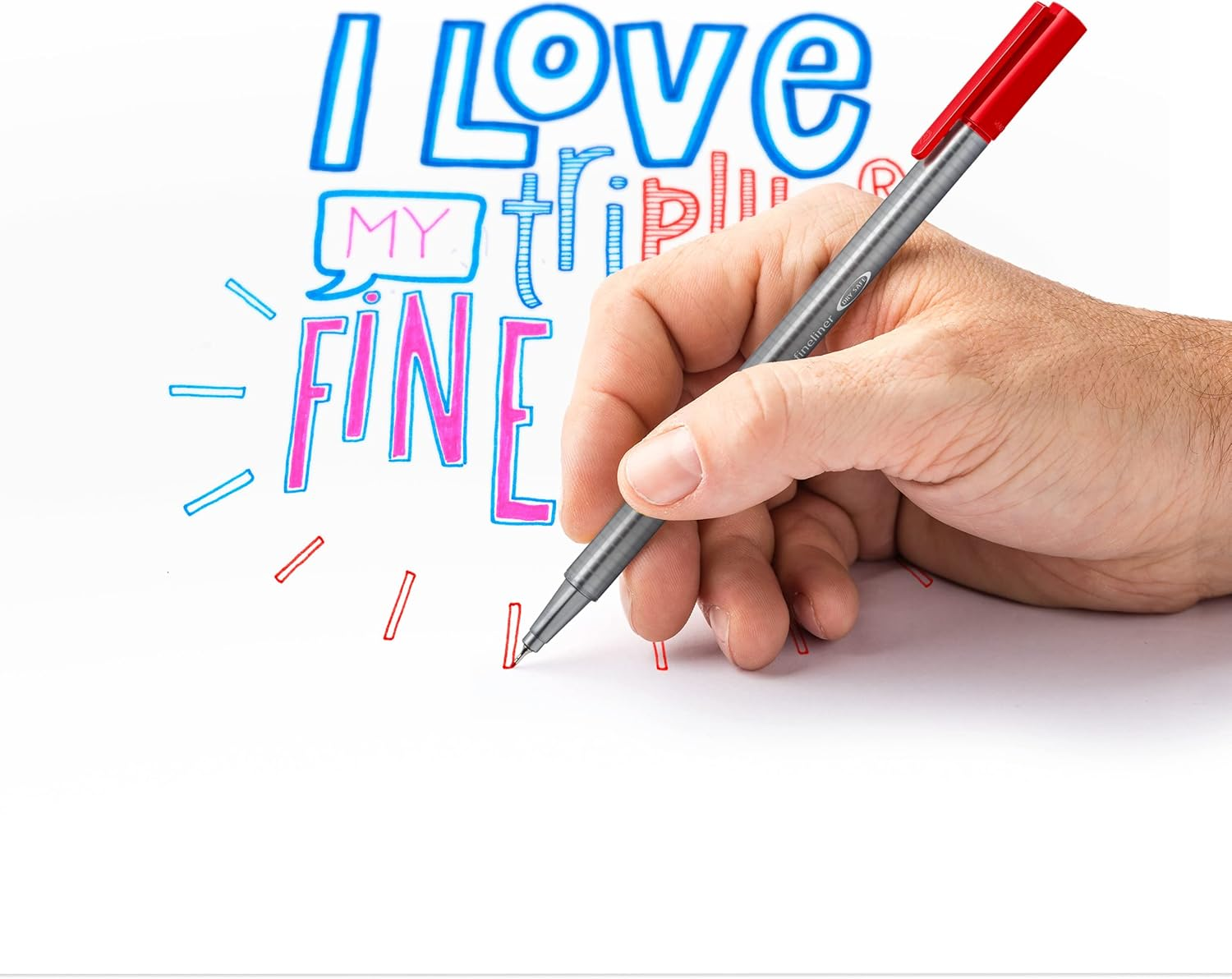 STAEDTLER Triplus Fineliner Pens, .3Mm, Metal Clad Tip, 20-Pack, Assorted (334SB20BK) image number 6