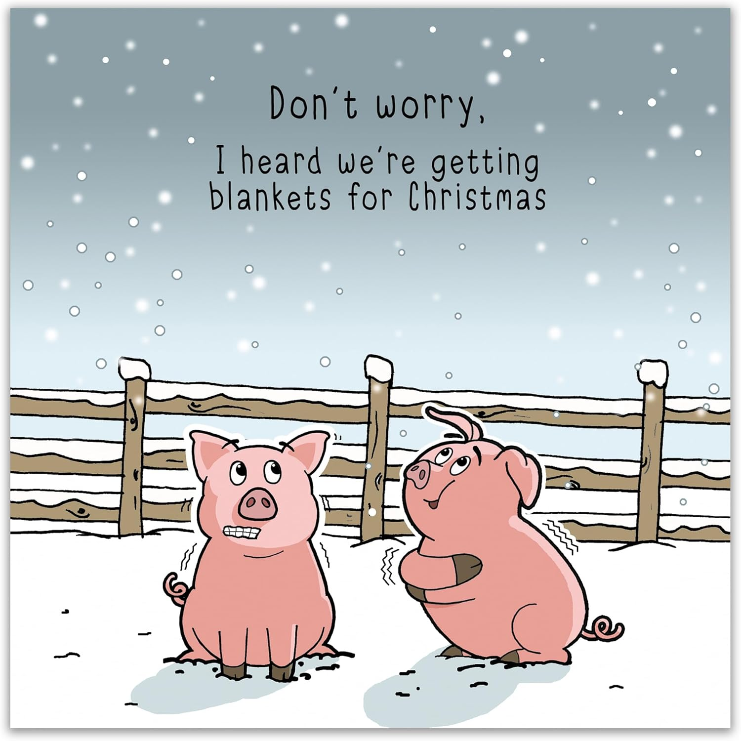 Twizler Funny Christmas Card - Pigs in Blankets - Merry Christmas Card - Humorous Mens Happy Xmas Male - Womens Xmas Female image number 3