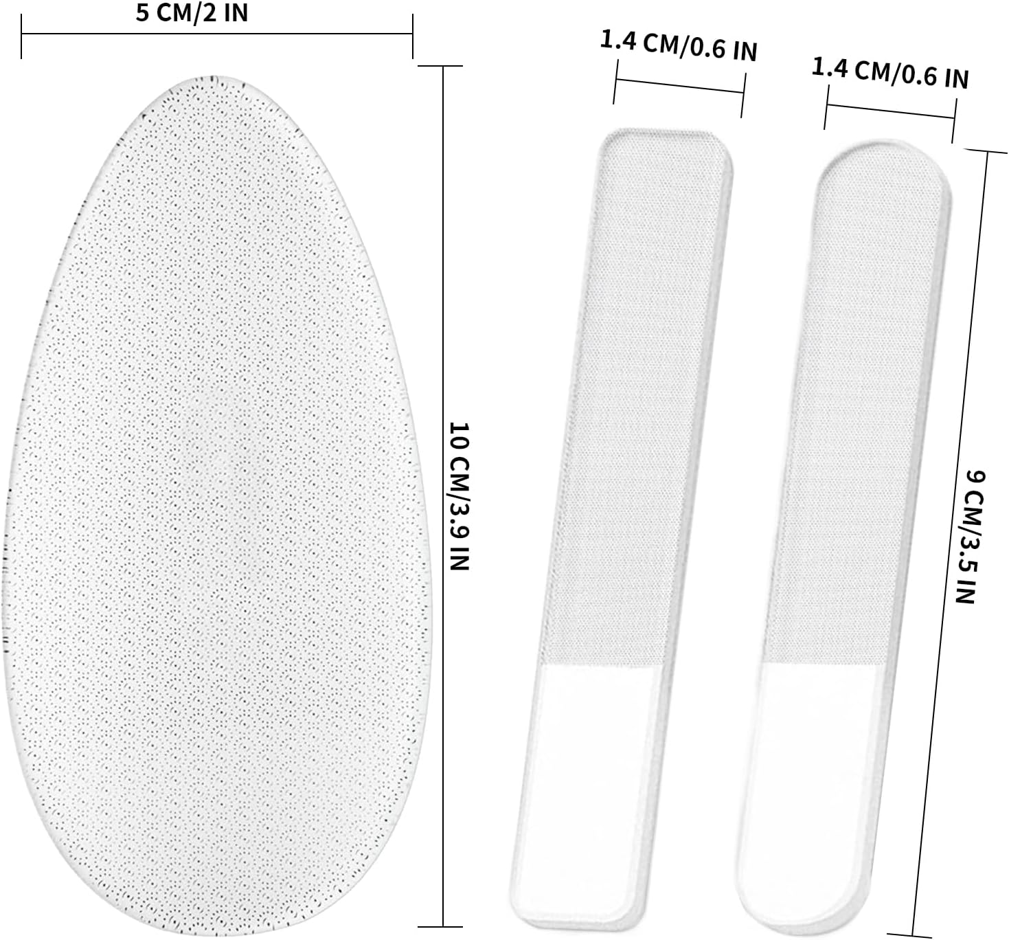 Itadaku 3 PCS Nano Glass Nail Files and Foot File Set, Professional Manicure and Pedicure Kit, Callus Remover and Hard Skin Exfoliator for Wet/Dry Foot & Nail Care