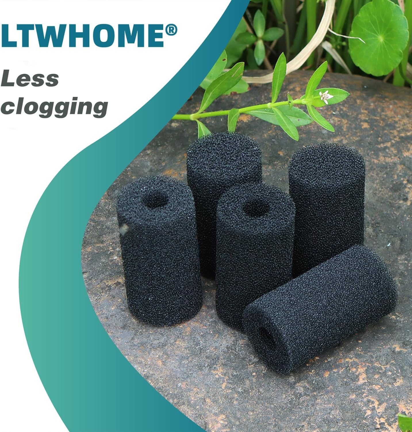 LTWHOME Pre-Filter Sponge/Foam Set Fit for Fluval Edge Aquarium (Pack of 6) image number 1