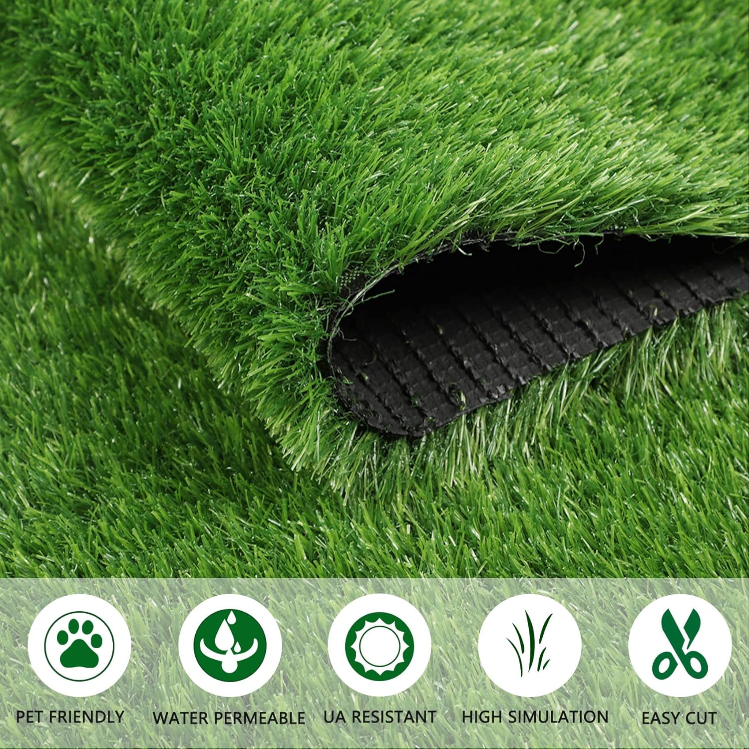 Famibay Outdoor Doormat Artificial Grass Door Mat Dirt Trapper Non Slip Synthetic Grass Astro Turf Door Mat Fake Grass Carpet for Entryway Balcony Patio Garden image number 6