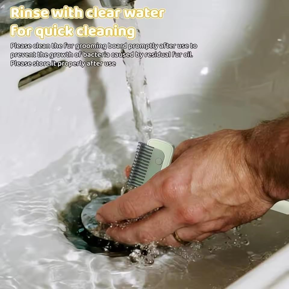 Ashintaranji Cat Grooming Brush,Pet Grooming Massage Comb for Matted Fur & Loose Hair, Dog Deshedding Brush, Quick Knot Remover with Stainless Steel Blade,One-Click Pet Hair Remover for Dogs & Cats