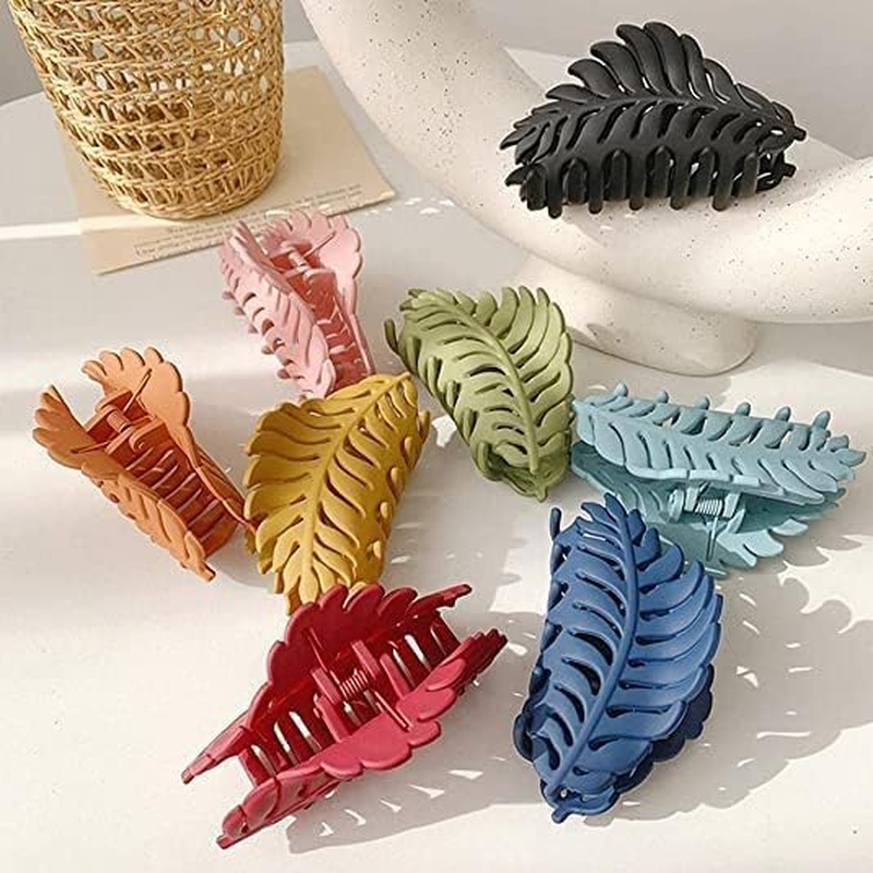 Large Tooth Leaf Hair Clips - Non-Slip Natural Look Hair Clips for Braids and Updos (9Cm, for Thin and Thick Hair) image number 5