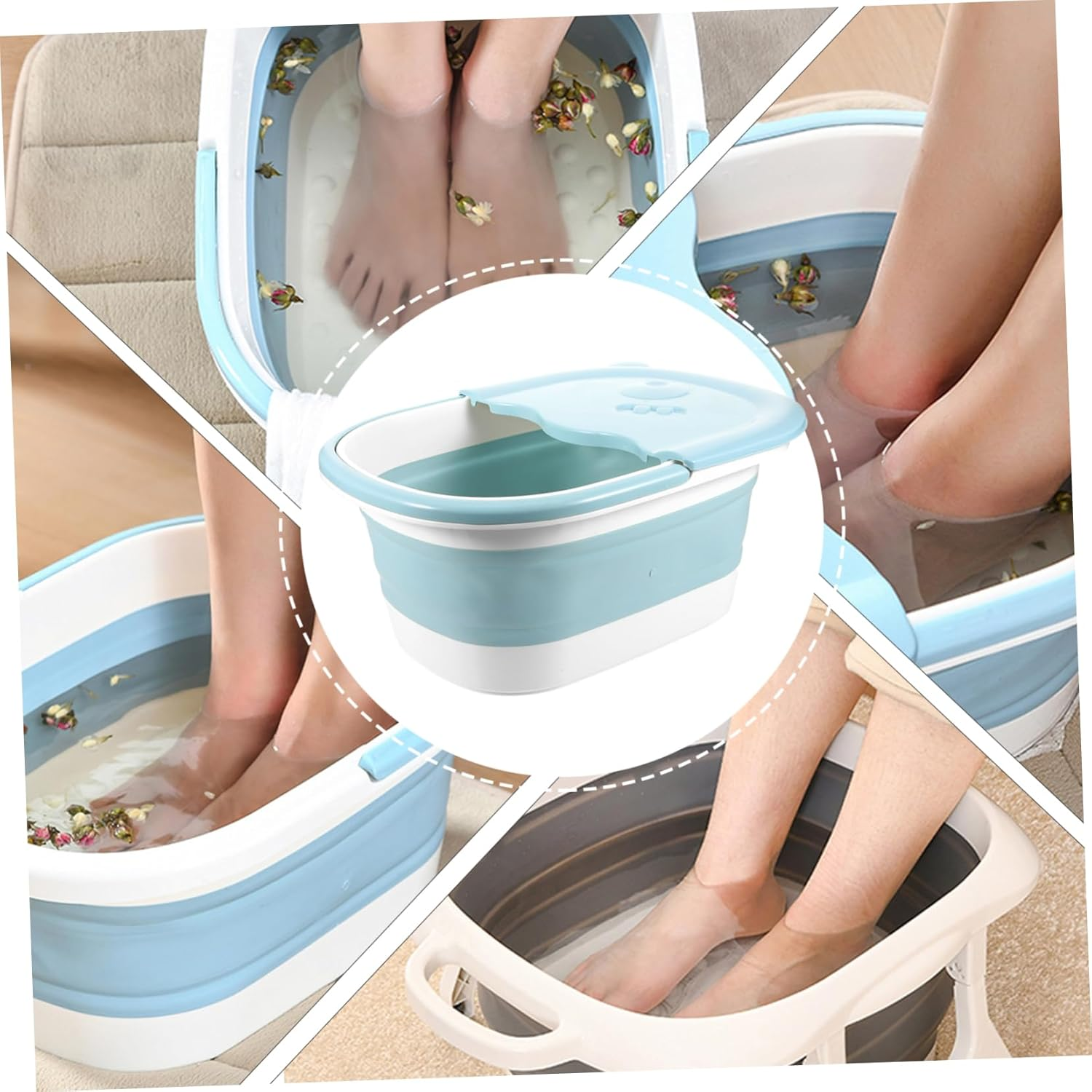 WOFASHPURET Foot Soaking Bath Basin Multi-Use Acupuncture Points Massage Bath Bucket for Household Massage Wash image number 5
