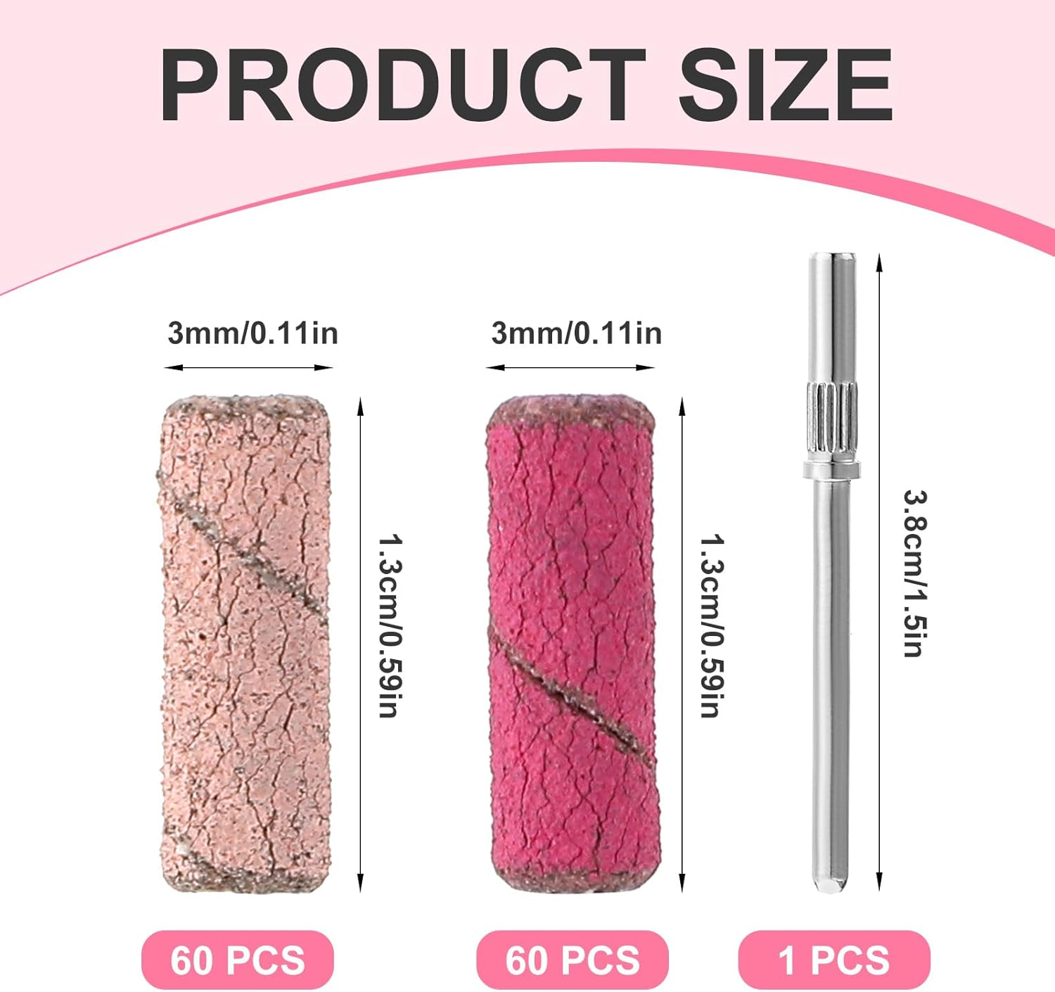 Pack of 120 Small Nail Sanding Belts, 240 Grit and 180 Grit Sanding Belts for Nail Drill, Mini Sanding Sleeves Nail Cutter, Sanding Caps Nail Cutter Attachment for Professional Manicure Pedicure image number 4