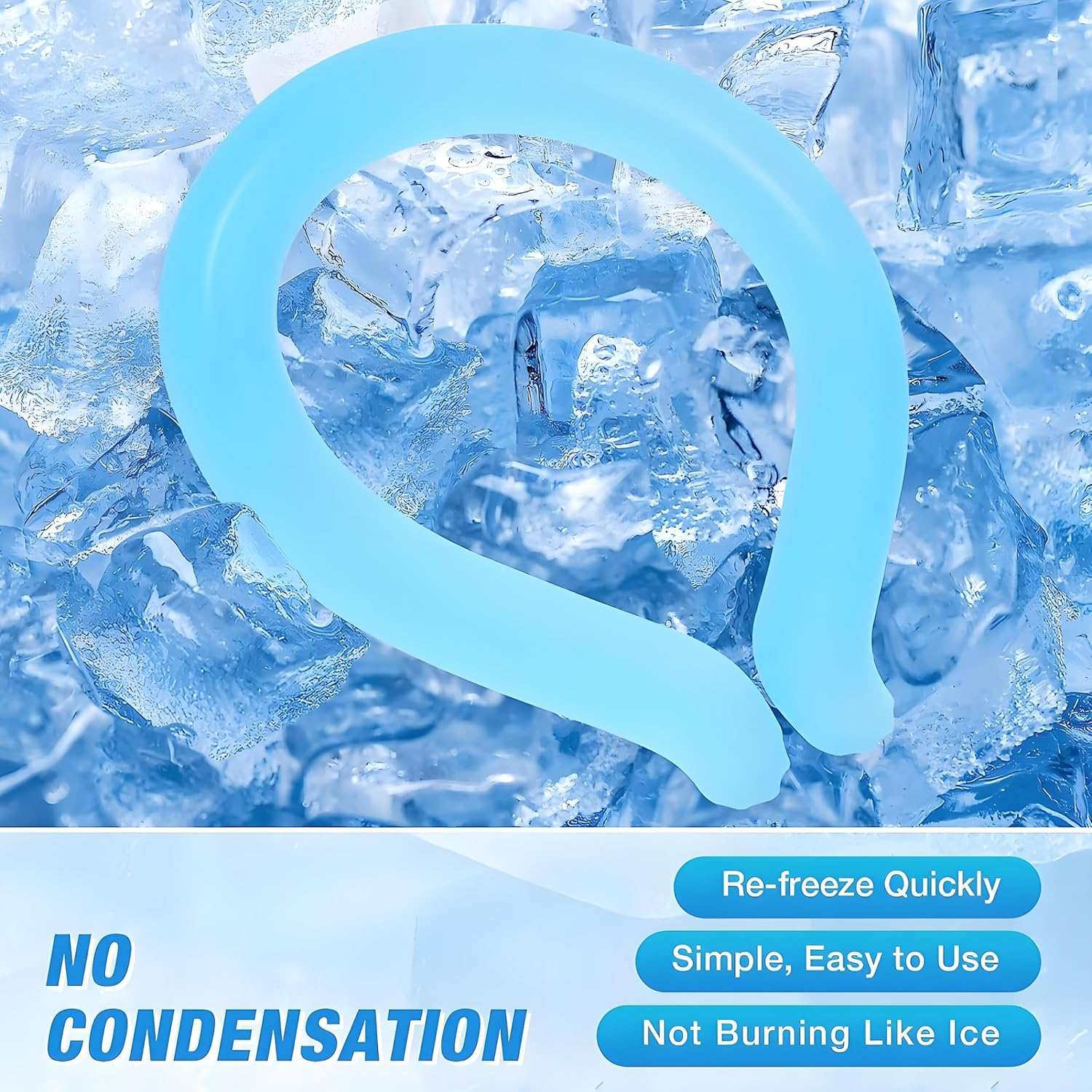 Wearable Neck Cooling Tube, Gzssel-Shops Cooling Starts below 18&deg;C (64.4), Reusable for Extremely Hot Weather Summer Outdoor Sports Cooling Heat Indoor Climbing Mountains Bicycle Sandy Beach image number 6