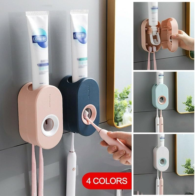 Lazy Automatic Toothpaste Squeezer Holder Wall Mounted Toothpaste Dispenser- Hygienic, Hands-Free Squeezer for Optimized Toothpaste Usage