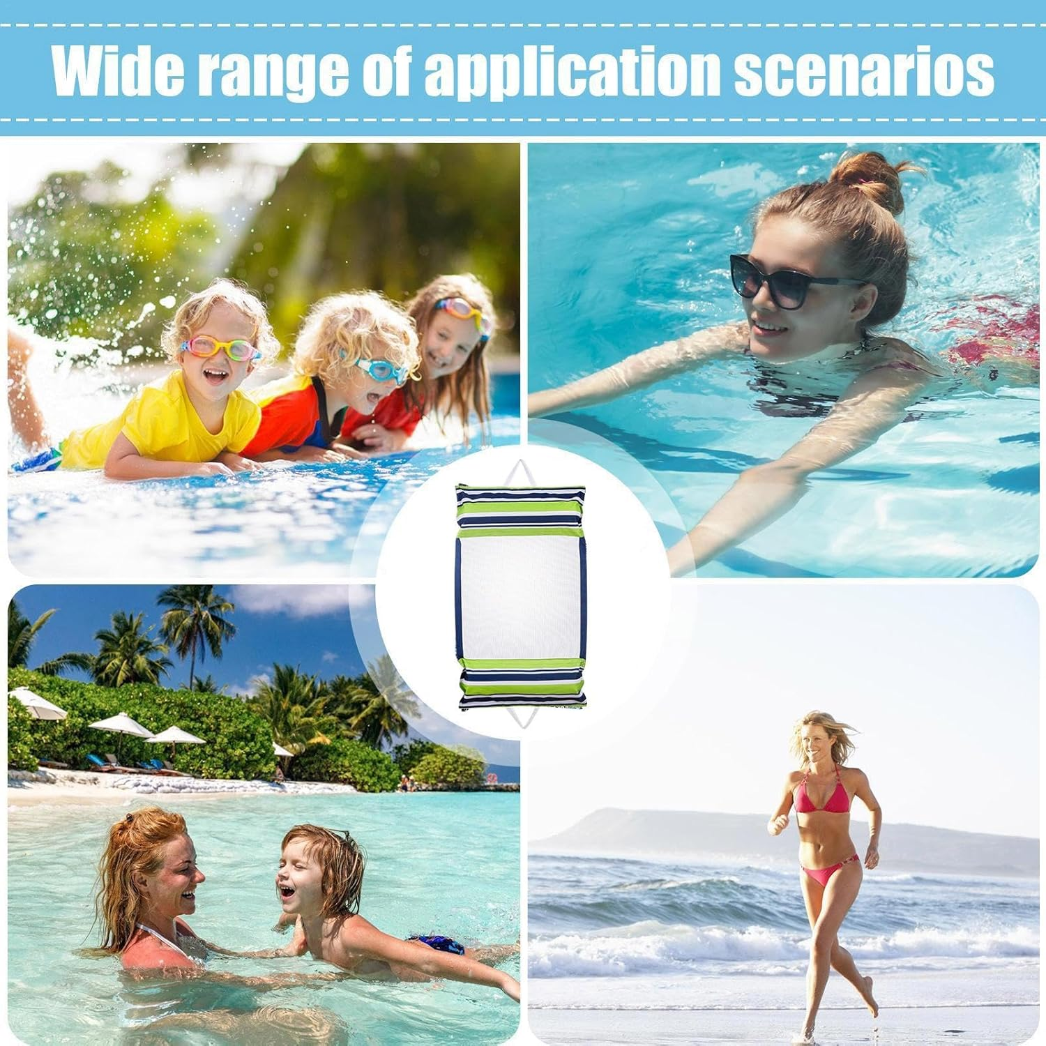 Pool Float | Inflatable Swimming Pool Hammock | Pool Water Hammock Lounge, Floating Lounger Chair, Inflatable Swimming, Water Hammock Lounge for Relaxation, Swimming, Beach image number 6