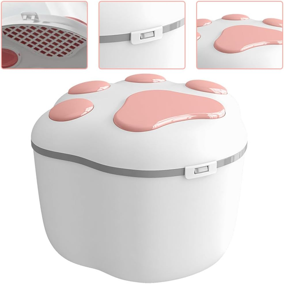 Pet Food Storage Bucket,Food Stocker,Cat Food Bucket with Spoon,Food Storage Container,Plastic Storage Bin,Large Capacity Dispenser Bin,For Dog, Cat and Other Pet Food Storage image number 4