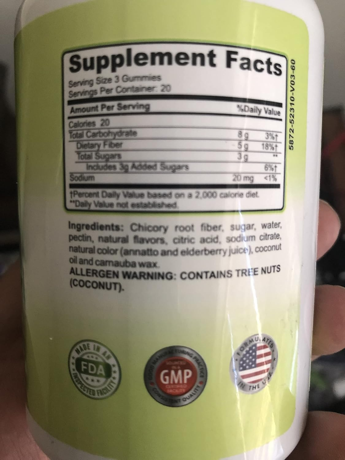 Adult Fiber Gummies for Women, Men. Advanced Prebiotic Chewable Insoluble Chicory Root Extract Inulin Supplement to Promote a Healthy Vibrant Lifestyle image number 1