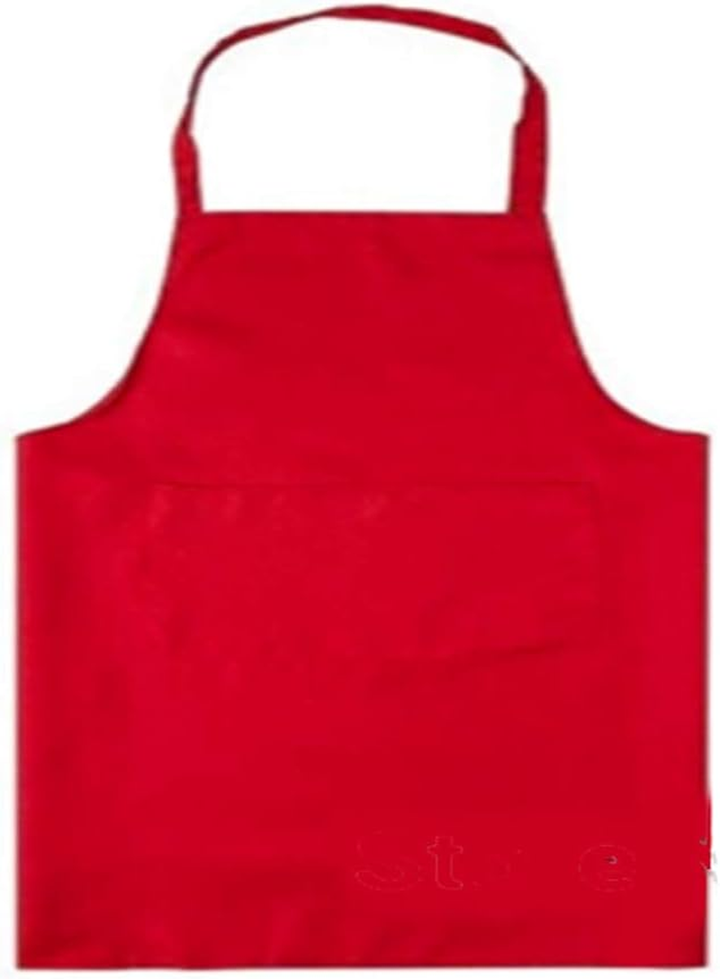 Bonnin Kids Plain Apron with Front Pocket for Drawing, Painting, Baking, Cooking Party Favors. - Black image number 5