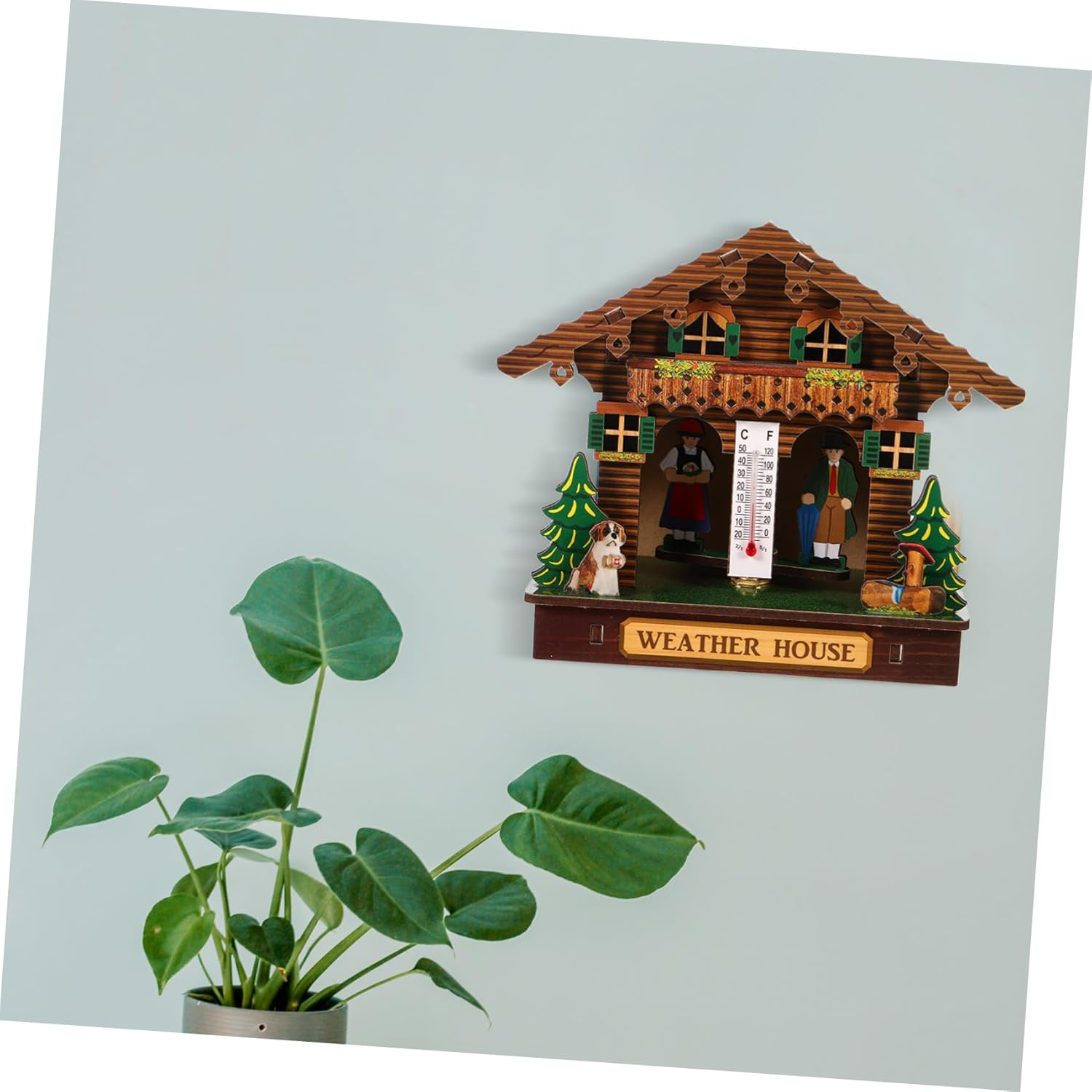 UKCOCO Wall Mounted Weather Station Indoor Climate Gauge Thermometer Hygrometer and Barometer for Accurate Temperature and Humidity Monitoring in Home and Garden image number 6