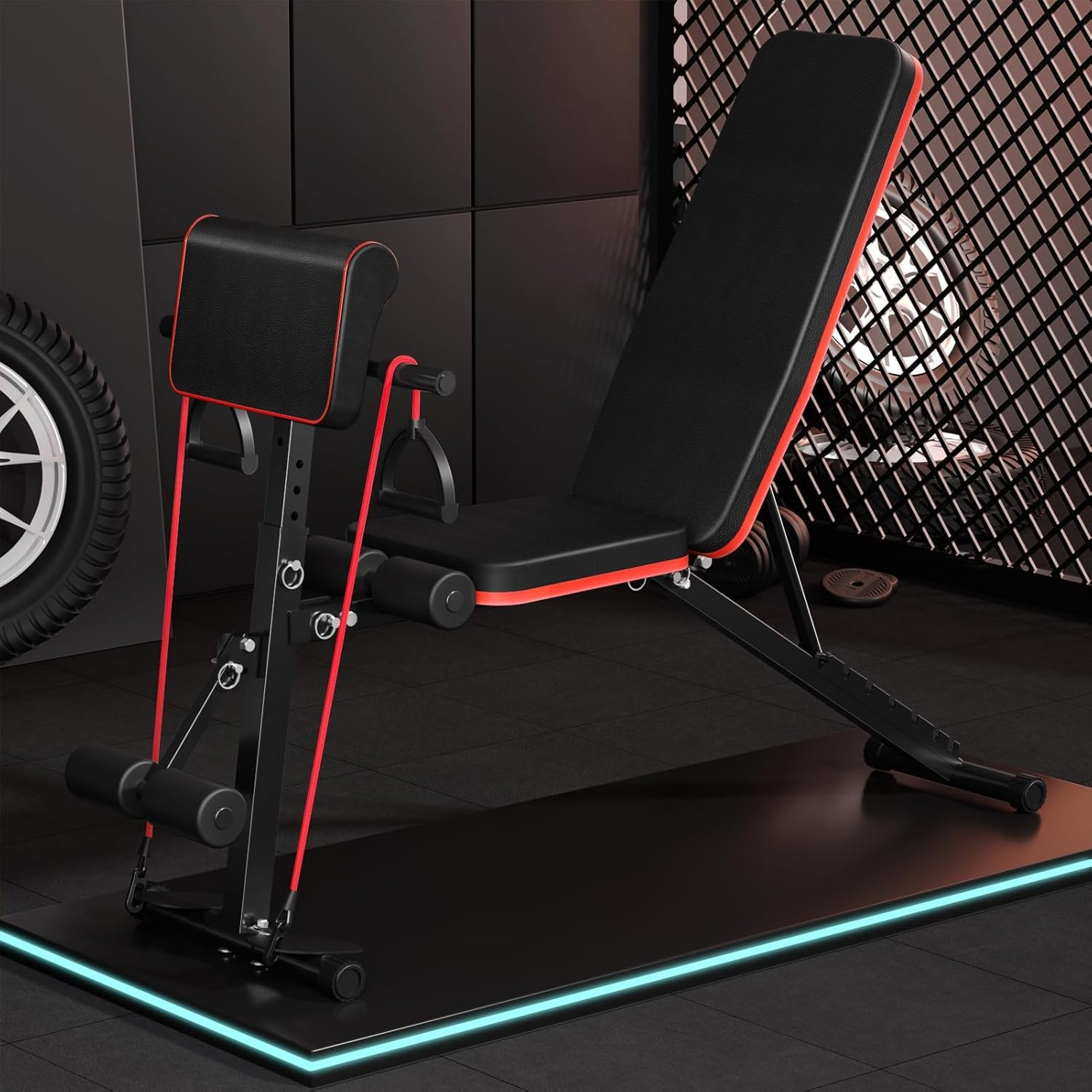 Ajustable Weight Bench for Home Gym, Foldable Workout Bench for Full Body Exercise or Strength Training, 770LBS Capacity Incline Decline Sit up Exercise Bench Press image number 2