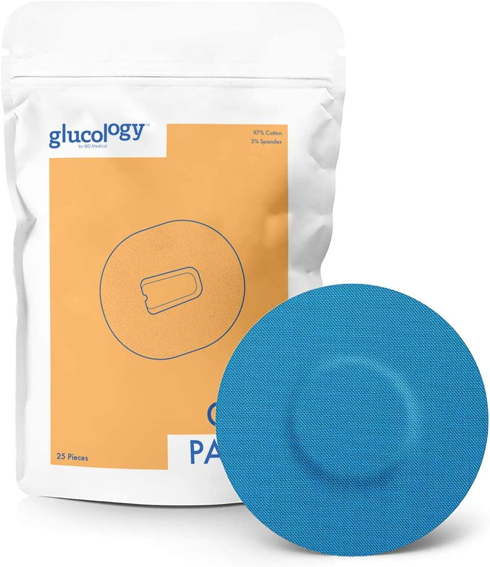 Glucology CGM Patches for Medtronic Guardian/Libre Beige | 25 Pack | Waterproof & Universal Patch