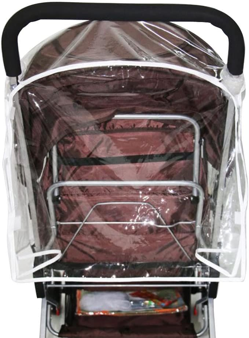 Double Stroller Rain Cover,Waterproof PVC Weather Shield - Winter Snow Dust Umbrella Cover, Windproof Protection Universal Stroller Accessories Xianers image number 1